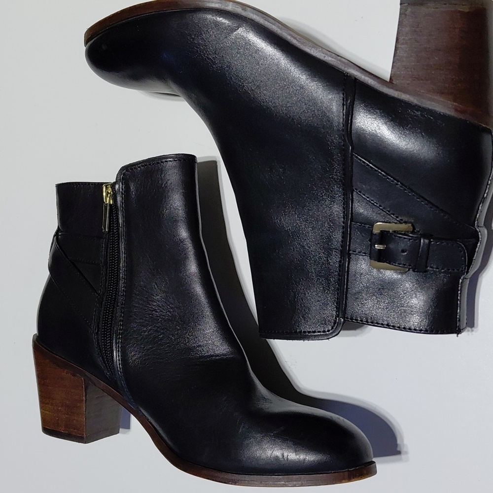 SAM EDELMAN Marlene Women's  Black Leather Ankle Boots Size 8.5M